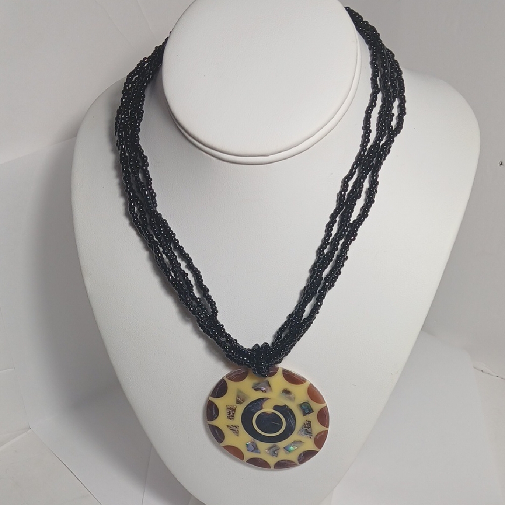 Elegant Black and Gold Beaded Necklace